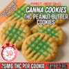 Canna Cookies | Fast-Acting 20mg THC Peanut Butter Cookies (5-Pack)