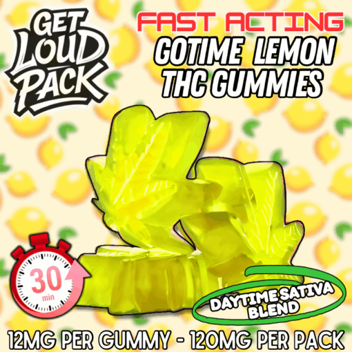 FAST ACTING – GoTime Lemon THC Gummies
